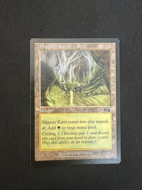 Slippery Karst USG 327/350 MP Mercadian Masques Land MTG